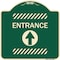 Signmission Flex Post Entrance W/ Straight Ahead Arrowfor Flex Paddle Alum Sign, 18" L, 18" H, G-1818-23957 A-DES-G-1818-23957 - alternate 1